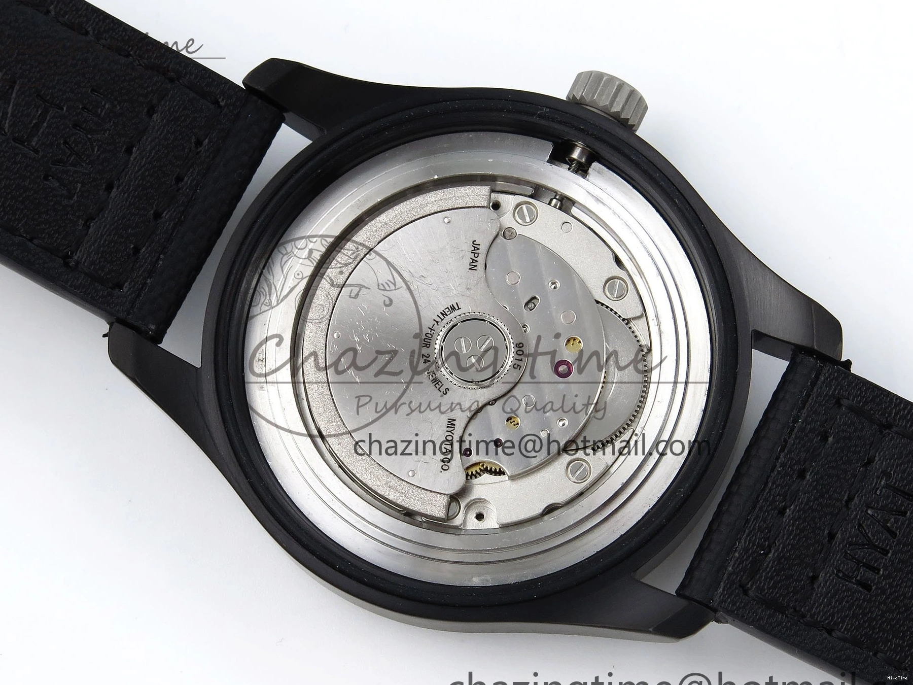 MIROTIME 0101 Pilot Black Ace BLSF 1:1 Best Edition White Lume Dial on Black Nylon Strap MIYOTA OnTrend 7021